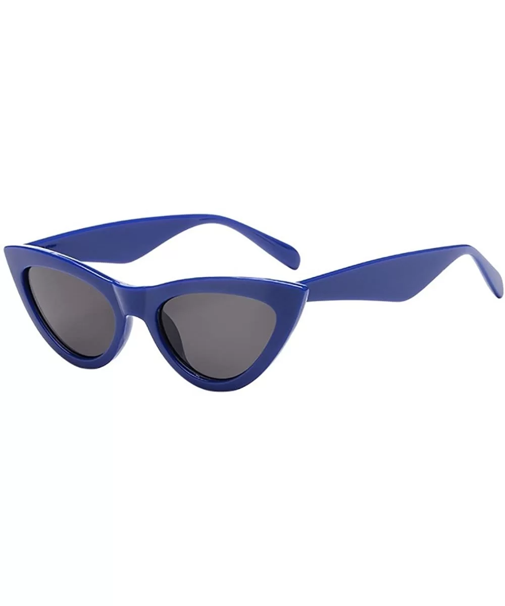 Fashion Retro Vintage Cat Eye Unisex Sunglasses Rapper Personality Glasses Eyewear - C - C9196IY4TZ4 $10.12 Semi-rimless