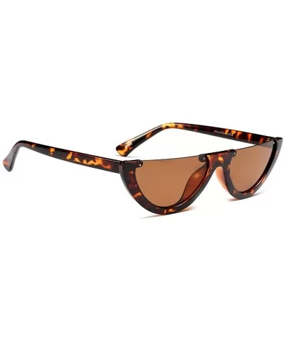 Retro Cateye Sunglasses for Women UV Protection Fashion Clout Goggles - C-leopard - CK18DAEQW9H $18.82 Round