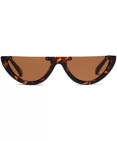 Retro Cateye Sunglasses for Women UV Protection Fashion Clout Goggles - C-leopard - CK18DAEQW9H $18.82 Round