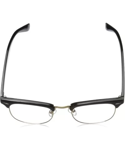 Vintage Inspired Classic Horn Rimmed Nerd Horn Rimmed UV400 Clear Lens Glasses - Clear - Black-gold - C2116Q2KJUT $13.74 Square