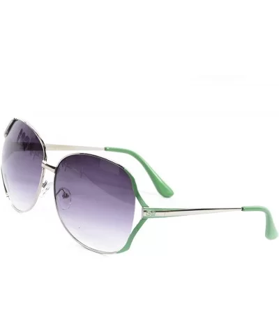 Women's Gradient Oversize 65 mm Sunglasses - Green/Silver - CK11XRDXLHX $11.65 Square