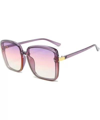 2019 New Retro Square Female Sunshade glasses Fashion Full Frame Ultralight Mens Goggle - Purple - CH18Y2ASEKQ $16.21 Square