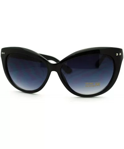 High Fashion Sunglasses Womens Oversized Butterfly Cateye Frame - Black - CW11GIBHRMB $13.49 Butterfly