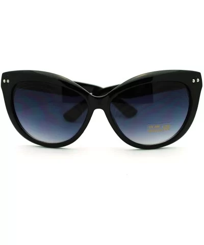 High Fashion Sunglasses Womens Oversized Butterfly Cateye Frame - Black - CW11GIBHRMB $13.49 Butterfly