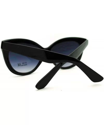 High Fashion Sunglasses Womens Oversized Butterfly Cateye Frame - Black - CW11GIBHRMB $13.49 Butterfly