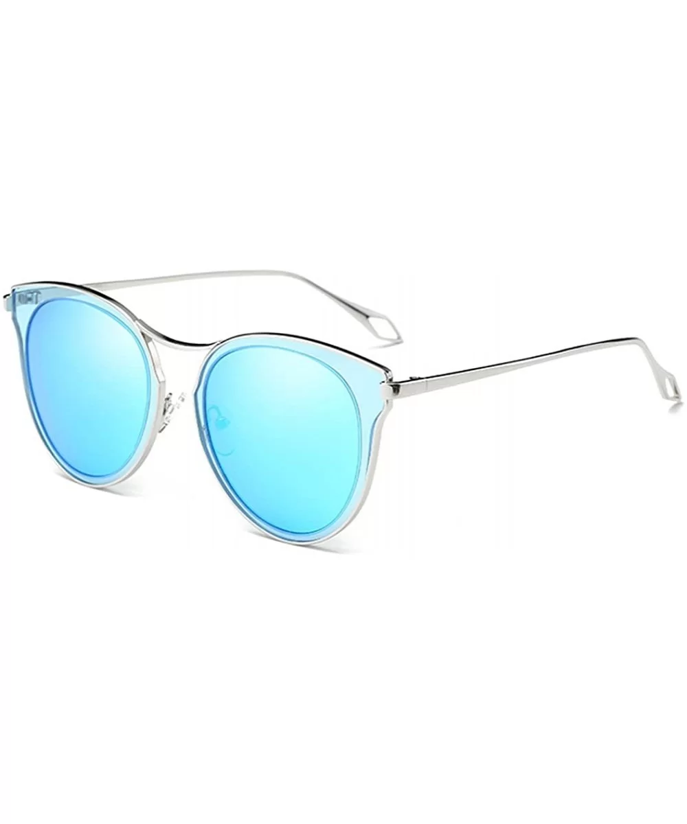 Fashion Polarized Sunglasses UV Mirrored Lens Oversize Metal Frame - C3 - CH18DKD2T6D $17.09 Oversized