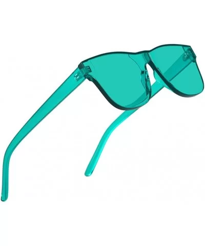 Women Rimless Square Sunglasses Men Eyewear Color Mirror - C1 - CE194OK2OOT $37.98 Goggle