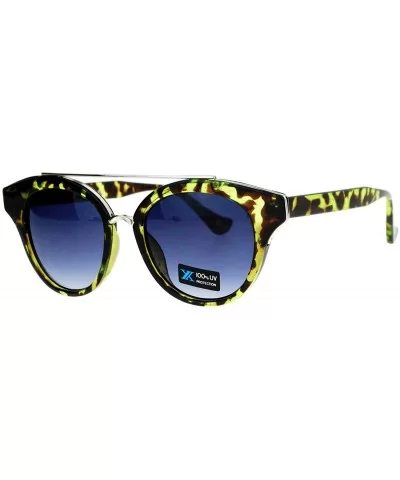 Double Metal Bridge Cat Eye Horn Rim Sunglasses - Green - C012IVI5GDP $12.37 Cat Eye