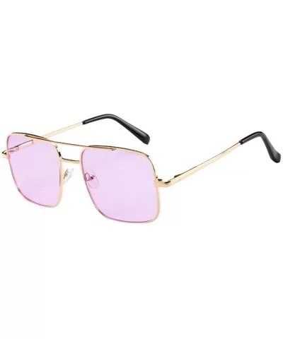 Classic Pilot Sunglasses for Women Men UV Polarized Pilot Military Style Sunglasses - Purple - CI1947WLHY0 $12.70 Aviator
