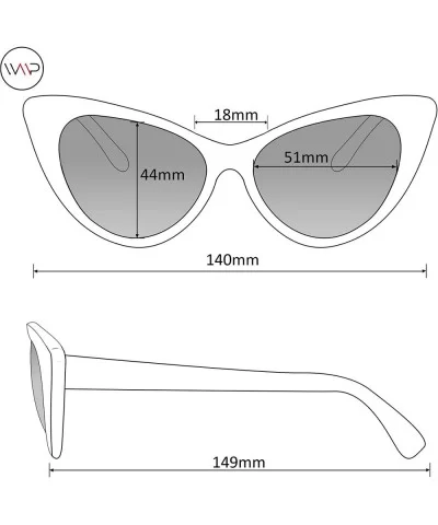 New Elegant Oversized Clear Cat Eye Glasses - Black & Silver Frame - CW12O8D9MCM $24.82 Round