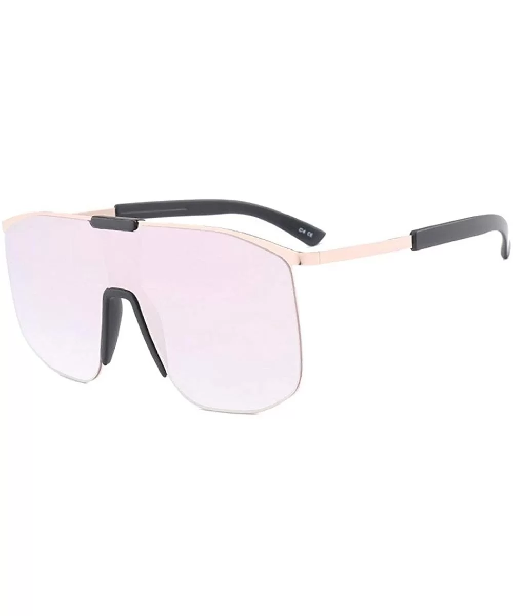 Sexy Shield Oversized Sunglasses Women Men Trendy Glasses Vintage Windproof Square Rimless Sun Glasses UV400 - CI1935KIH58 $2...