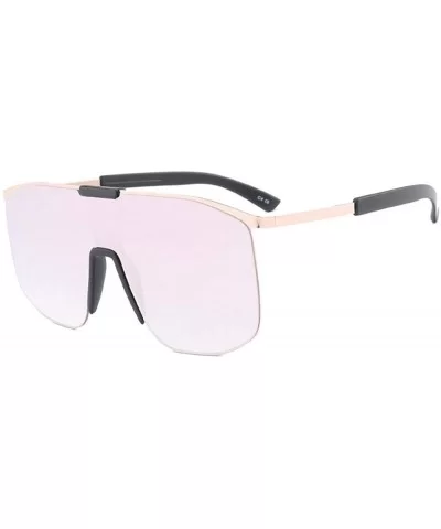 Sexy Shield Oversized Sunglasses Women Men Trendy Glasses Vintage Windproof Square Rimless Sun Glasses UV400 - CI1935KIH58 $2...