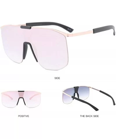 Sexy Shield Oversized Sunglasses Women Men Trendy Glasses Vintage Windproof Square Rimless Sun Glasses UV400 - CI1935KIH58 $2...