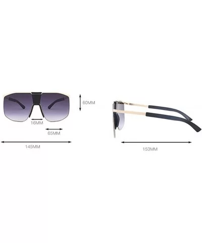 Sexy Shield Oversized Sunglasses Women Men Trendy Glasses Vintage Windproof Square Rimless Sun Glasses UV400 - CI1935KIH58 $2...