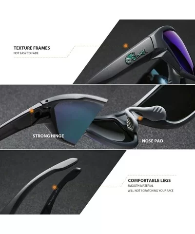 Polarized Sports Sunglasses for Women and Men Driving Shades Cycling Running UV Protection - Green - CN1936G4WRK $34.14 Overs...