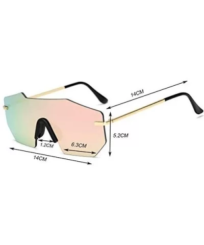 Vintage Metal Frameless Sunglasses Goggles for Women Men Retro Sun Glasses Eyes Protection - Style2 - C818RMCCLCZ $10.04 Round