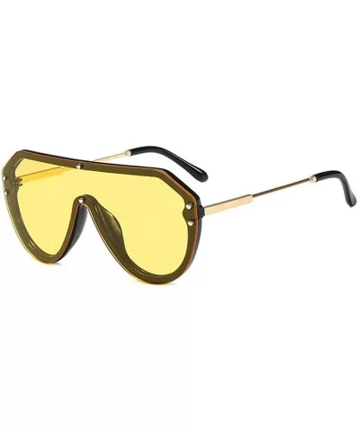 New One Piece Rimless Transparent pilot Sunglasses for Women Tinted Candy Colored Glasses UV400 Shades - C618LD4LS0G $16.08 O...