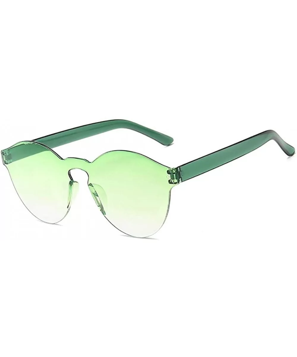 Unisex Fashion Candy Colors Round Outdoor Sunglasses Sunglasses - Grass Green - C6190S5RIDO $25.00 Round