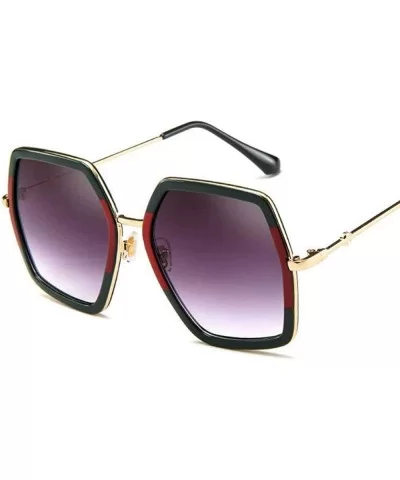 2019 Square Sunglasses Women Brand Designer Vintage Retro Big Blue - Red - CA18Y4SN09L $11.60 Oversized