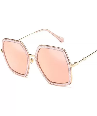 2019 Square Sunglasses Women Brand Designer Vintage Retro Big Blue - Red - CA18Y4SN09L $11.60 Oversized