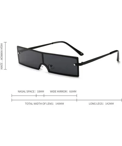 New European and American fashion trend rectangular unisex sunglasses - Orange - C018U0KKDQ4 $17.69 Rectangular