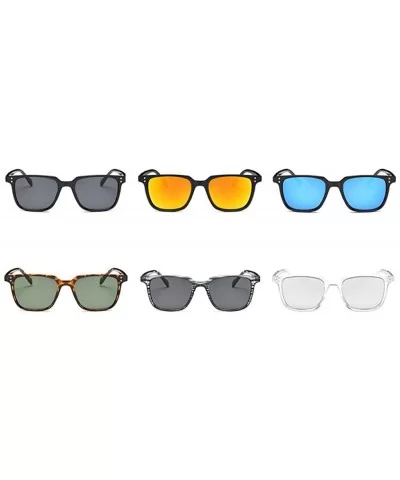 Sunglasses Retro Square Frame Color Coating UV400 Outdoor Sports Summer Sun 1 - 6 - CB18YLZO32X $11.03 Sport