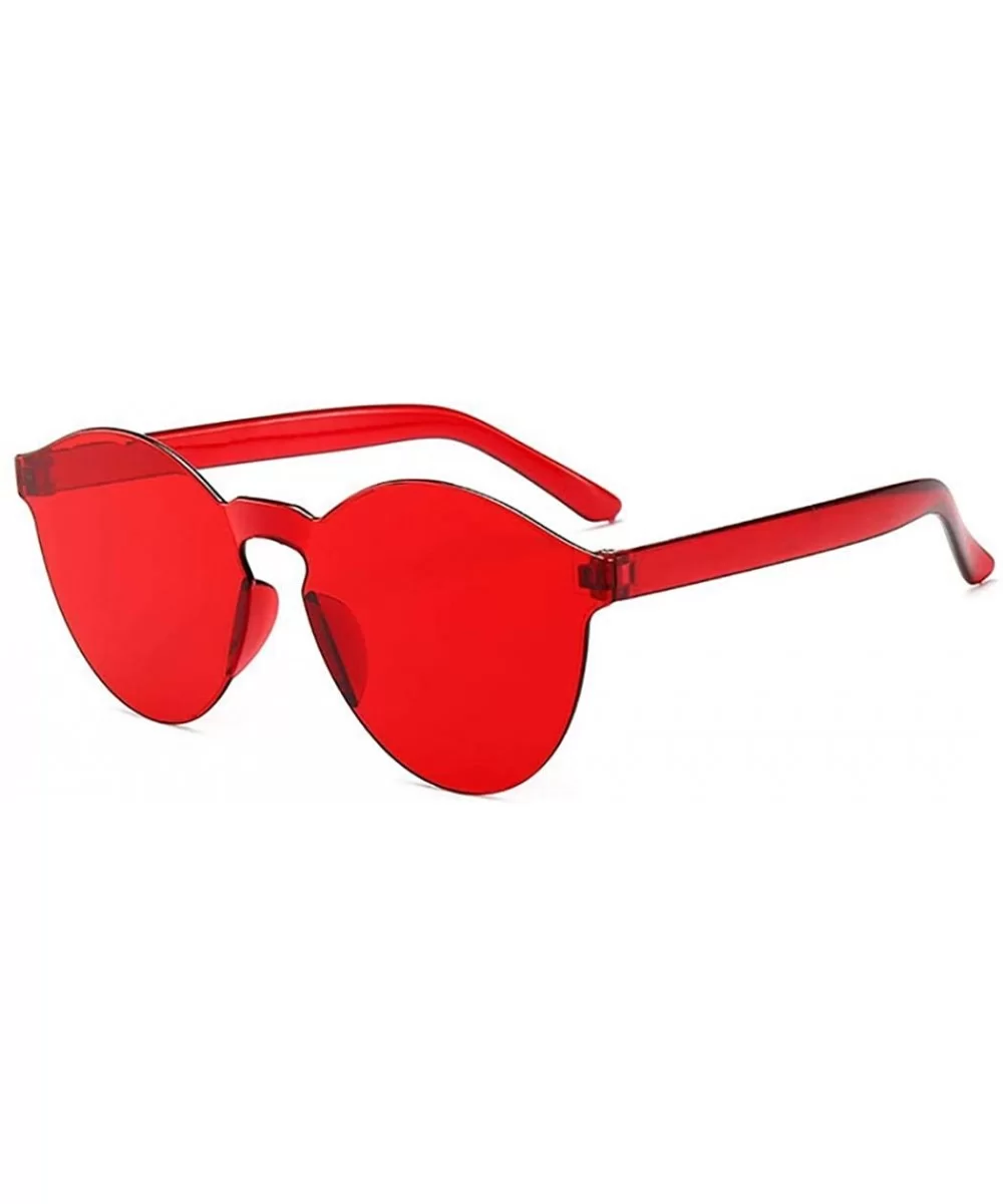 1pcs Unisex Fashion Candy Colors Round Outdoor Sunglasses Sunglasses - Red - C4199XRIXHR $29.30 Round