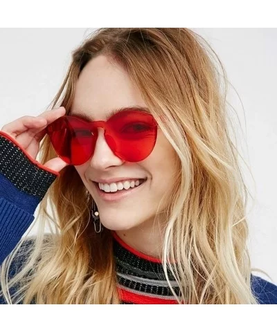 1pcs Unisex Fashion Candy Colors Round Outdoor Sunglasses Sunglasses - Red - C4199XRIXHR $29.30 Round