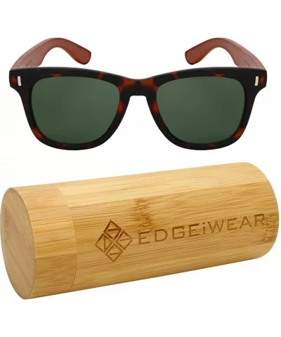 Classic Genuine Horned Rim Bamboo Sunglass 540845BM-SD - Set5 Matte Tortoise & Dark Brown/Green Lens - CW18EMIL3WD $24.62 Way...