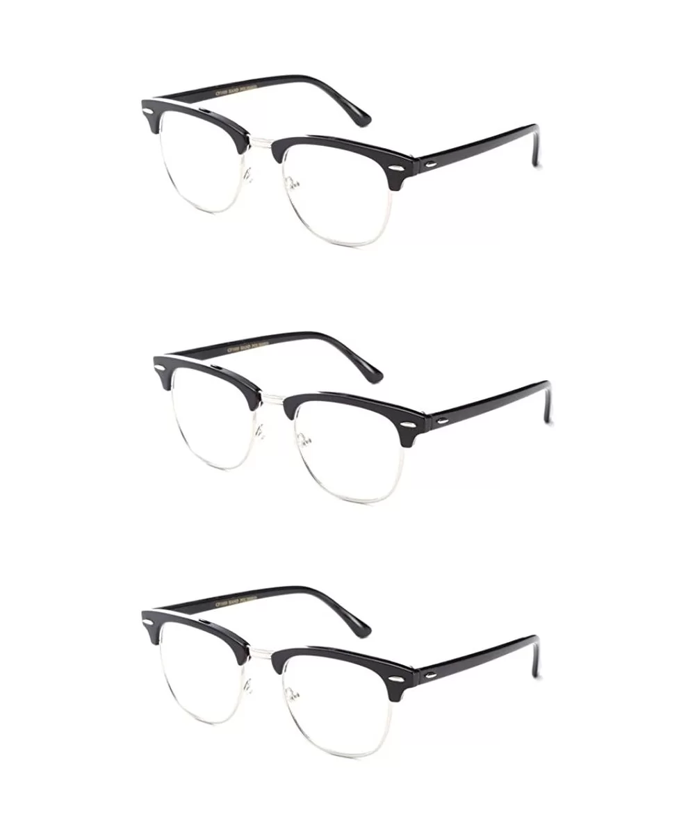 Babo" Slim Oval Style Celebrity Fashionista Pattern Temple Reading Glasses Vintage - 3 Pack Oval Silver - CT11P3EZ8DT $17.31 ...