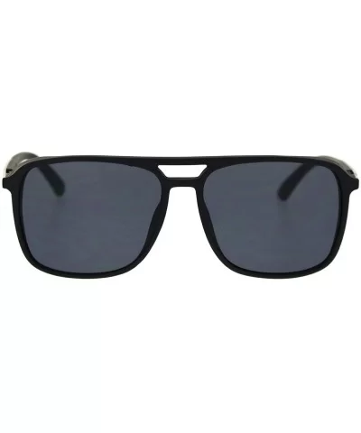 Unisex Sporty Fashion Sunglasses Square Side Cover Matte Frame UV 400 - Black (Black) - C618TRHX9RH $14.45 Square