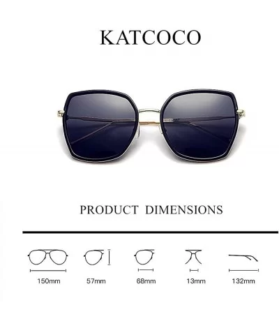 Fashion Sunglasses for Women WITH CASE Oversized Classic Ladies Shades UV400 Protection - Blue - CD18R6XK2SG $12.00 Oversized