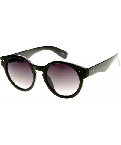 Retro Eyewear Vintage Inspired Bold Thick Circle Frames Round Sunglasses (Matte Black) - C2116Q2LPCF $12.88 Wayfarer