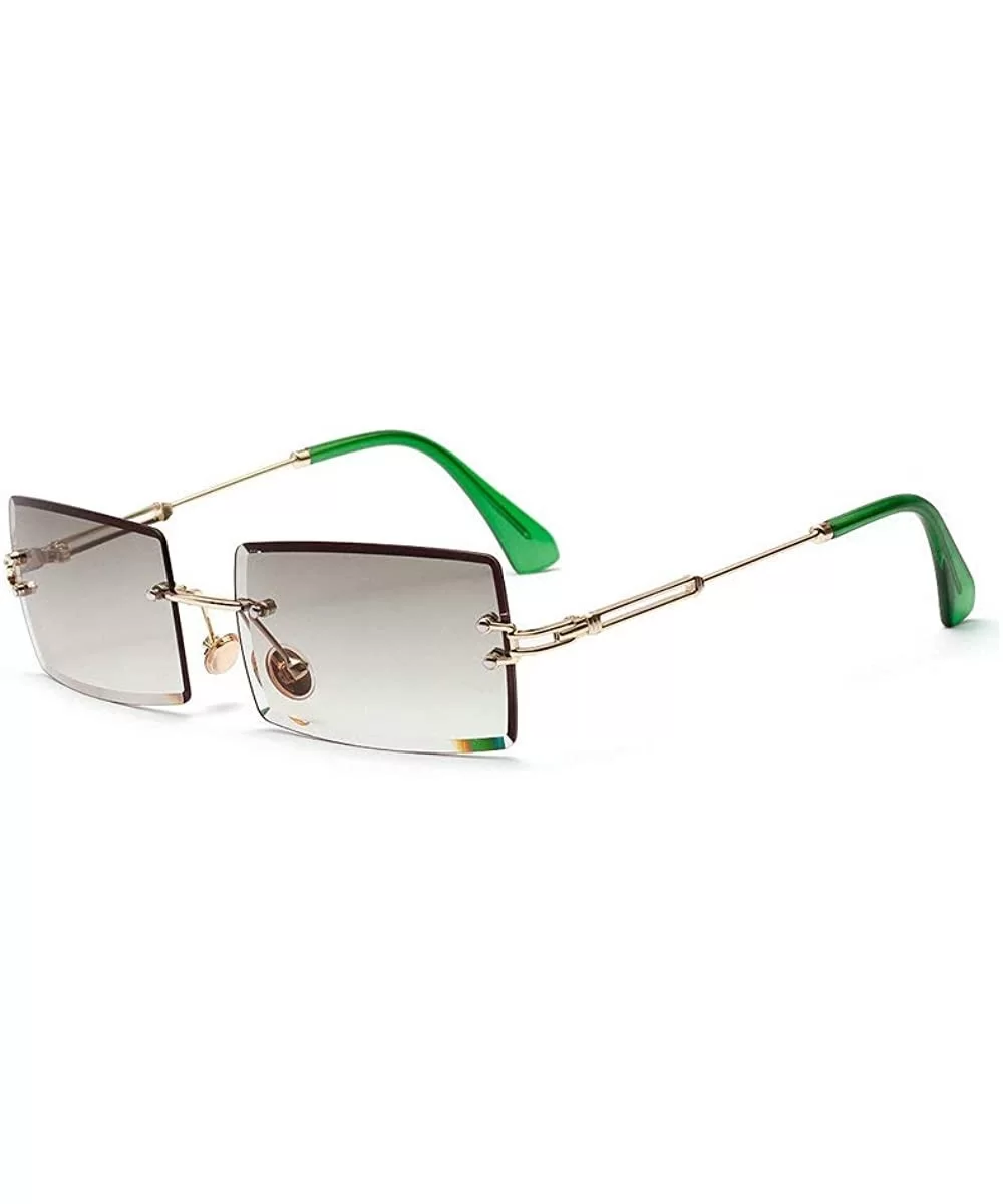 Fashion Small Rectangle Sunglasses Women Ultralight Candy Color Rimless Ocean Sun Glasses - Light Green - C718UML5GXH $19.82 ...