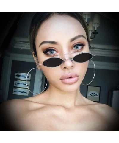 Women Cat Eye Sunglasses Cute Sexy Summer Retro Small Frame Black Red Cateye Sun Glasses - Goldpink - CY198Y3KOHD $14.08 Cat Eye