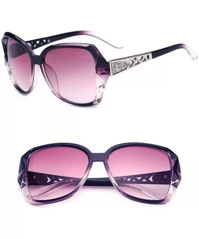 Vintage Big Frame Sunglasses Women Gradient Lens Driving Sun Glasses UV400 Oculos De Sol Feminino - Purple - CP197A39LC9 $45....