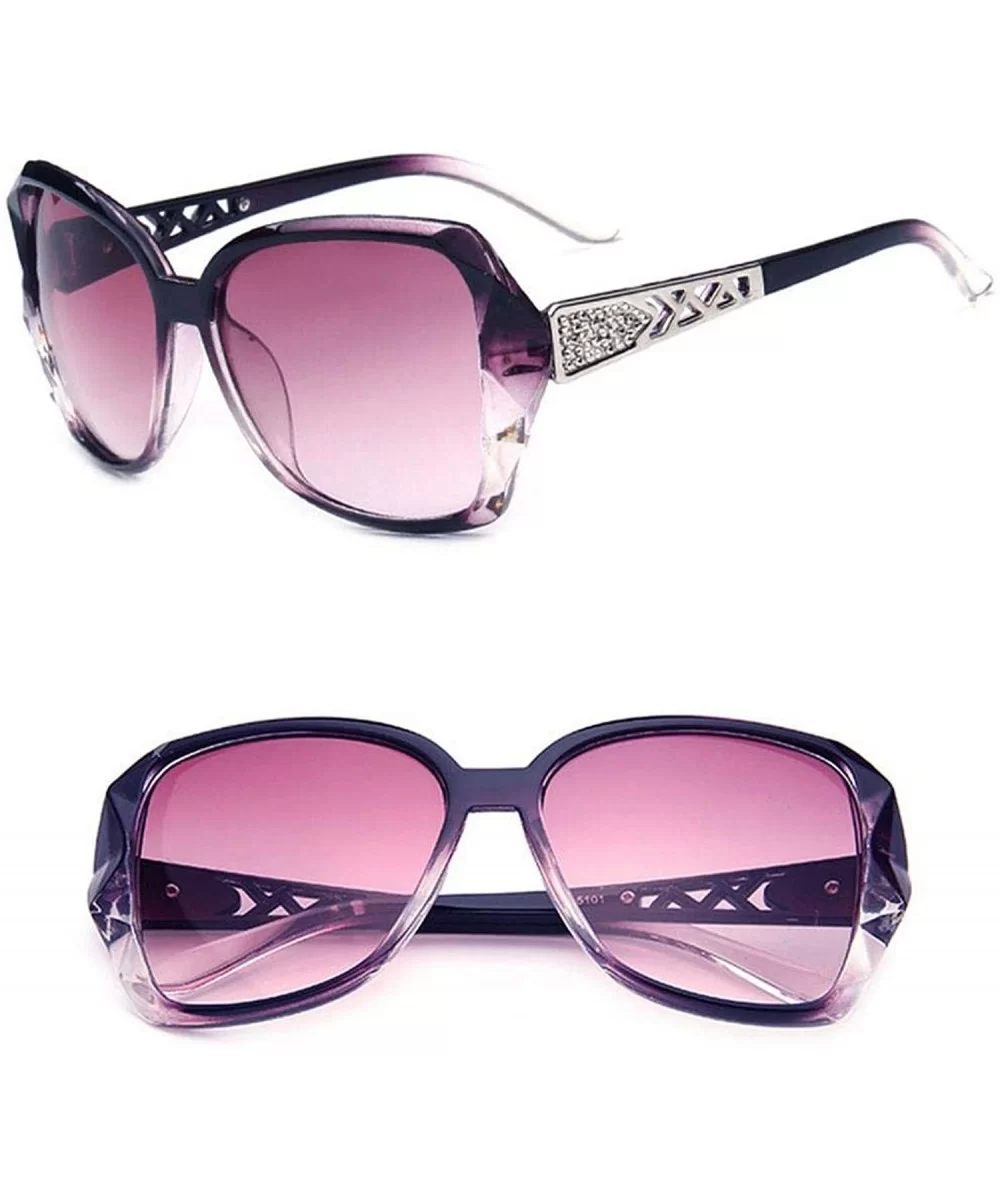 Vintage Big Frame Sunglasses Women Gradient Lens Driving Sun Glasses UV400 Oculos De Sol Feminino - Purple - CP197A39LC9 $45....