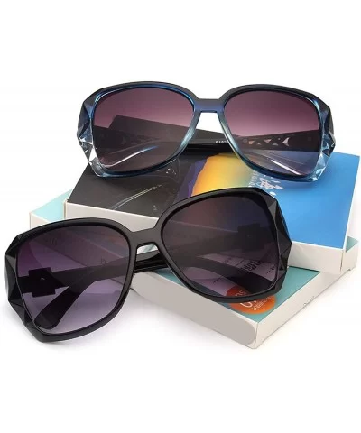 Vintage Big Frame Sunglasses Women Gradient Lens Driving Sun Glasses UV400 Oculos De Sol Feminino - Purple - CP197A39LC9 $45....