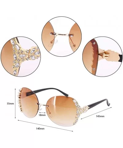 Women Fashion Round Pearl Frame Sunglasses UV Protection Sunglasses - Gold Frame/Tea - CD199UKQKNN $22.43 Round