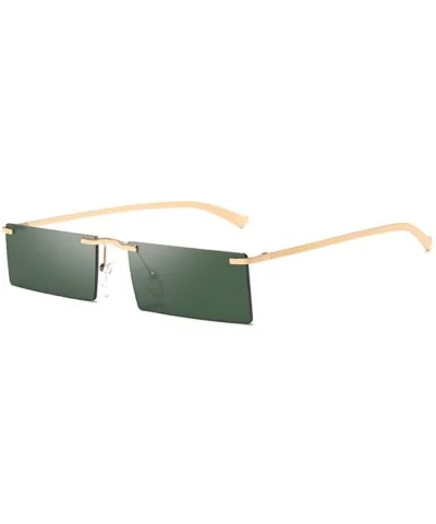 Retro Vintage Small Square Eyeglasses Plastic Lenses Sunglasses UV400 - Dark Green - CH18NRM8H29 $13.07 Rectangular