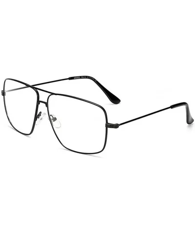 Classic Glasses Clear Lens Non Prescription Metal Frame Eyewear Men Women - Black Frames+clear Lenses - C618I0U2MW9 $15.87 Av...