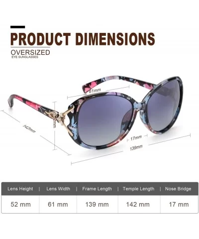 Classic Oversized Sunglasses for Women Polarized 100% UV400 Protection Lenses Ladies Fashion Retro HD Sun Glasses - CO19DI3GT...