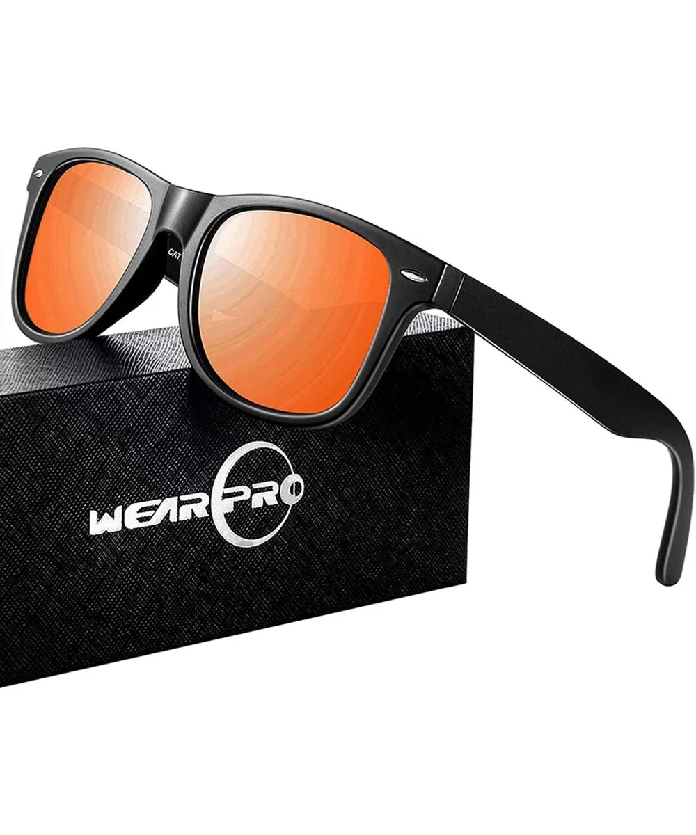 Sunglasses for Men Vintage Polarized Sun Glasses Fashion Shades WP1001 - Orange - CW18OW77662 $10.72 Wayfarer