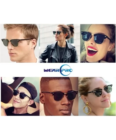 Sunglasses for Men Vintage Polarized Sun Glasses Fashion Shades WP1001 - Orange - CW18OW77662 $10.72 Wayfarer