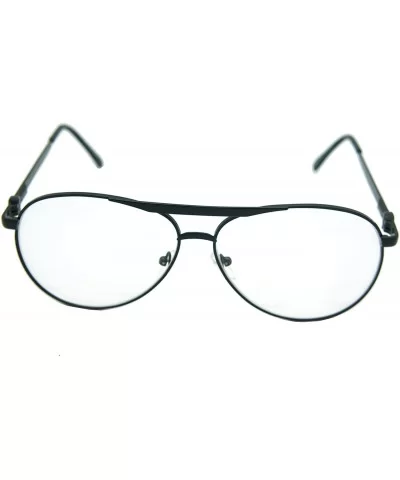 Vintage Classic Aviator Metal Reading Glasses - Black / Clear Reading Glasses Rj8027 - CR12H48YZ17 $25.35 Aviator