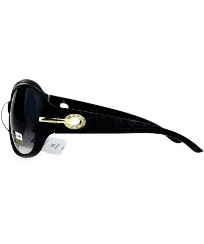 Luxury Fashion Sunglasses Womens Designer Style Rhinestone Shades UV 400 - Black (Smoke) - C1186SRI9G4 $16.62 Oval