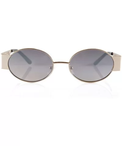 Fashion Forward Art Cut-Out Thick Metal Frame Oval Sunglasses A275 - Gold Mirror - C818SY53HLT $20.17 Oval