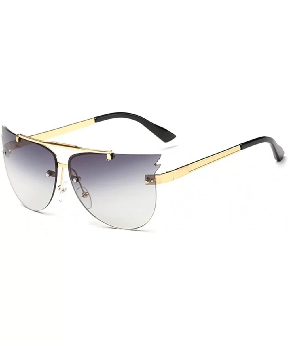 Rimless Cateye Sunglassess Nice Compliment For Lady New Sunglasses - Gold/Grey - CF126NIUDNX $26.28 Rimless