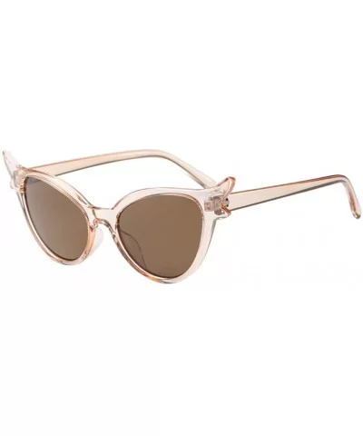 Retro UV400 Small Sunglasses for Women Durable & Lightweight Eyewear - Tea - CD18G7ZUZK6 $12.17 Wayfarer