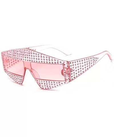 Fashion Show Sunglasses Cool Goggles with Case Plastic Durable Frame UV Protection - Pink - CC18LDHARLA $26.20 Goggle
